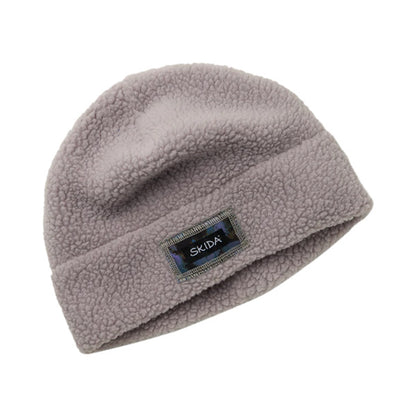 Skida Mens High Pile Fleece Beanie Winter Hats in Khaki Color