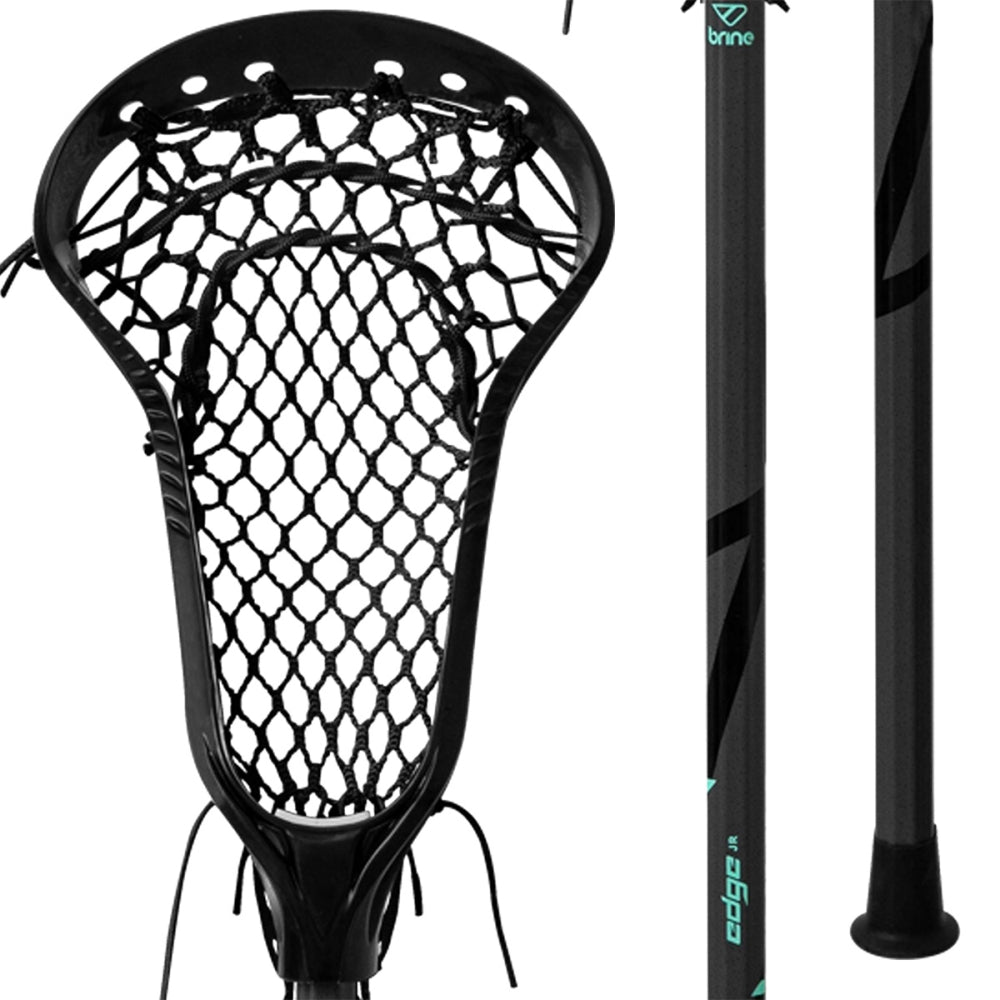 Brine Womens Edge Kids Stk Lacrosse Sticks in Black Color
