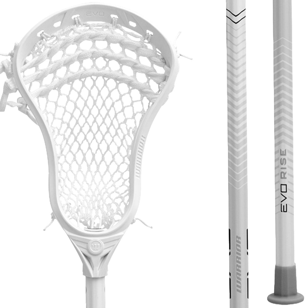 Warrior Lacrosse Unisex Evo Rise Stick Lacrosse Sticks in White Color