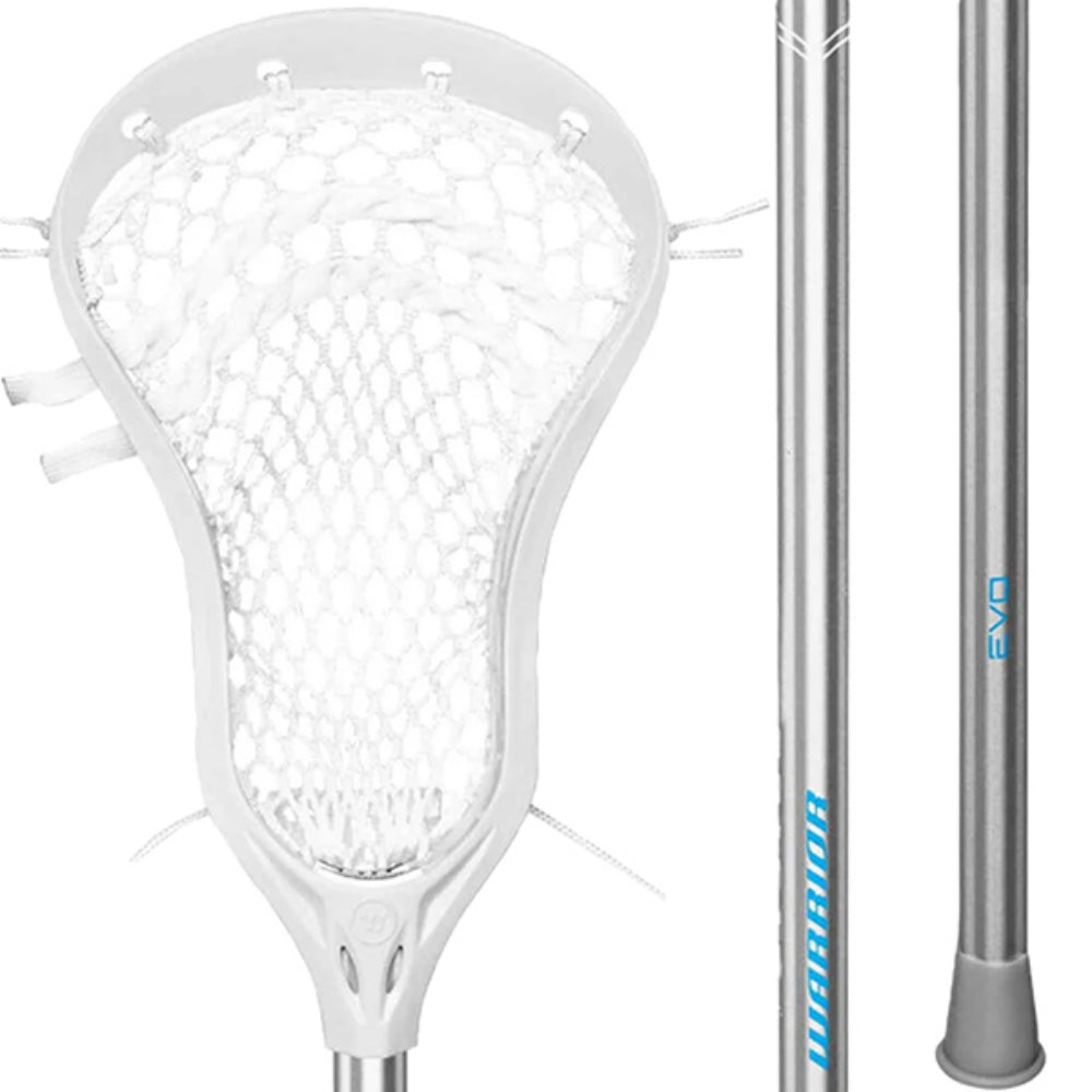 Warrior Lacrosse Kids Evo Kids Stick Lacrosse Sticks in White Color