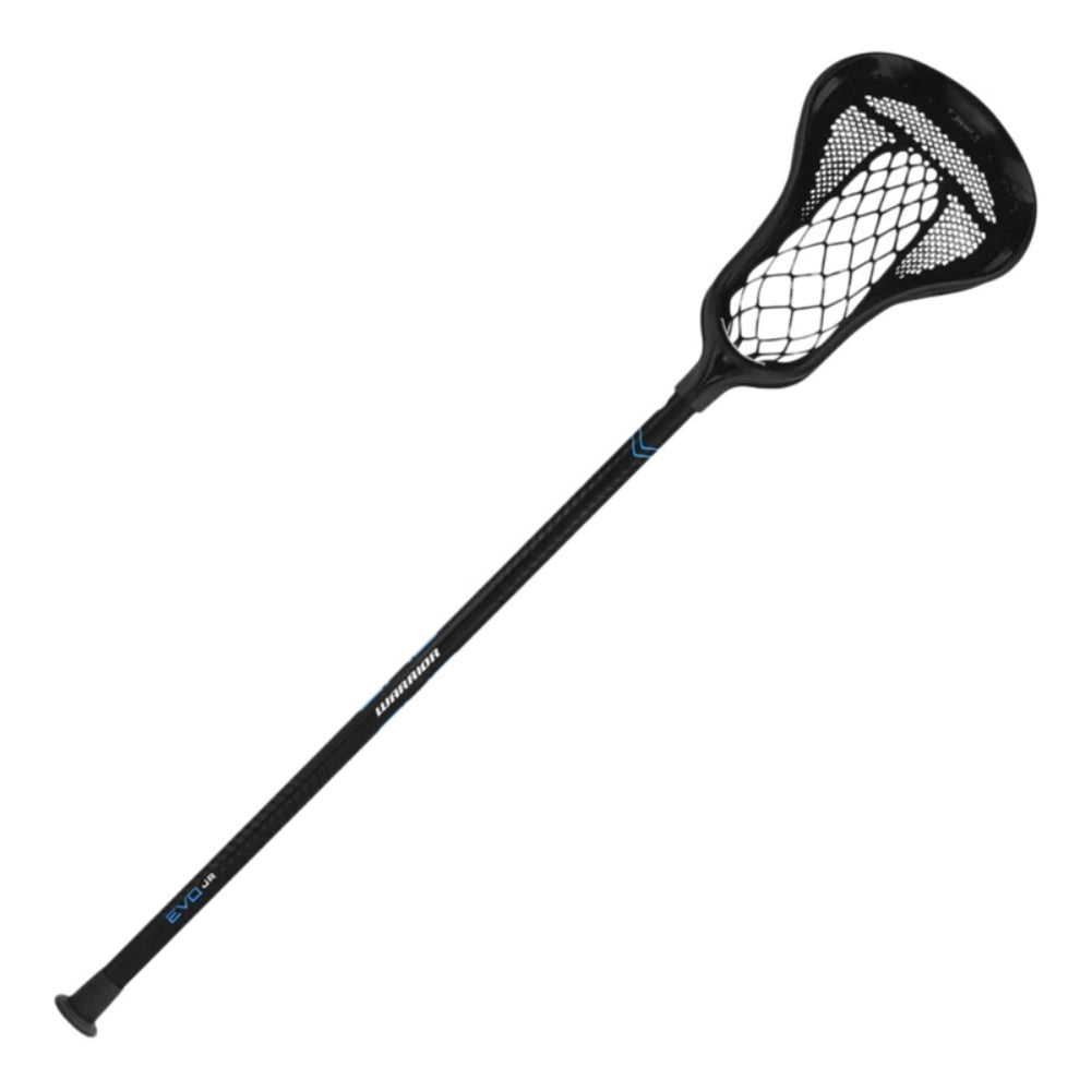 Warrior Lacrosse Kids Evo Warp Kids Stick Lacrosse Sticks in Black Color