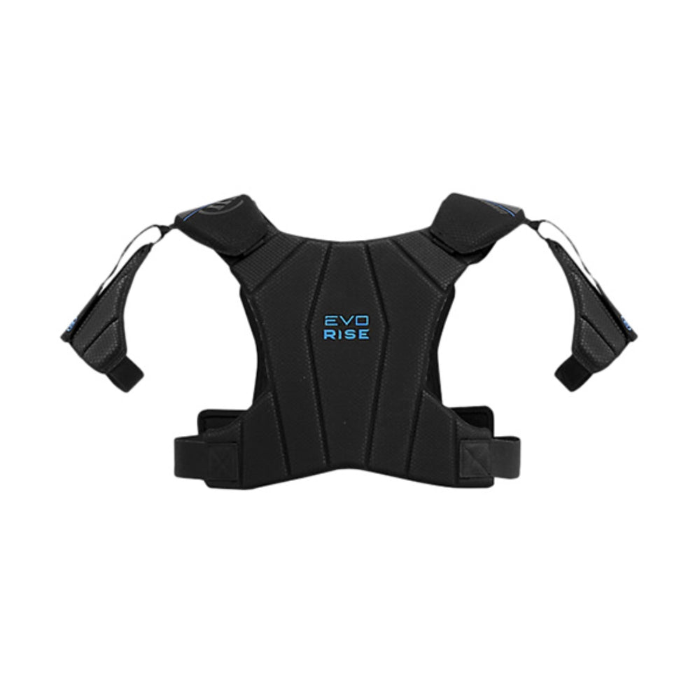 Warrior Lacrosse Kids Evo Rise Shoulder Pad Lacrosse Pads in Black Color