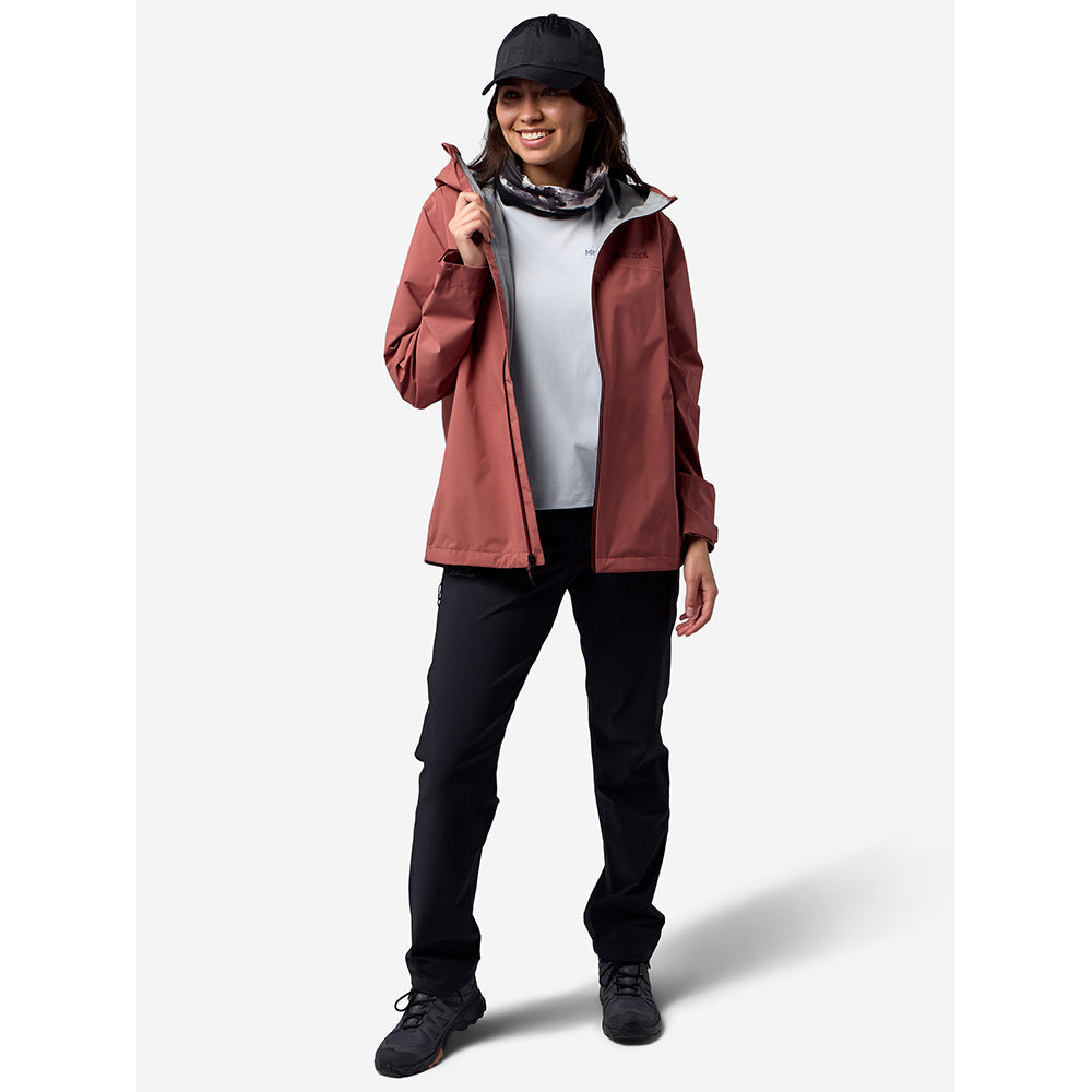 Marmot Womens Prcp Evo Flx Jkt Shells in Brown Color