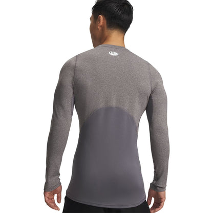 Under Armour Mens Cg Armour Fitted Mock Tops in Grey Color