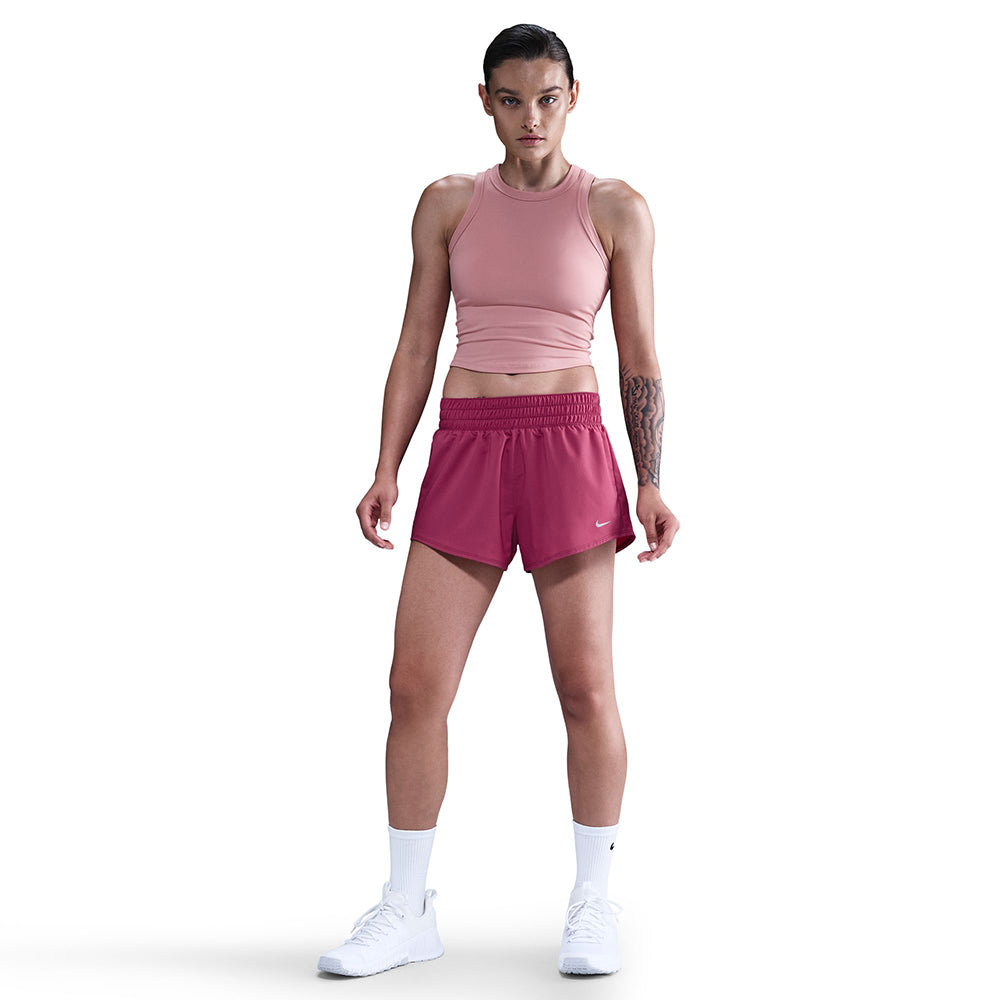 Nike Womens Df One Mr 3In Bl Shorts in Pink Color