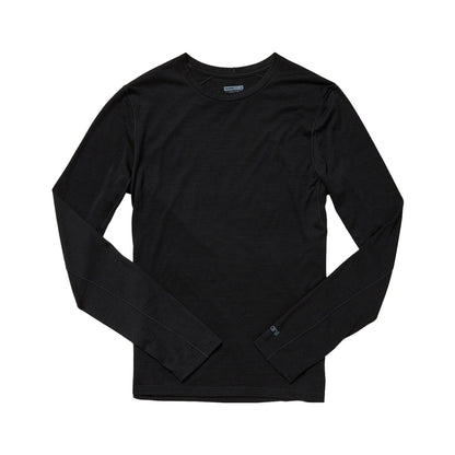 Janji Mens Repeat Merino Ls Tops in Black Color
