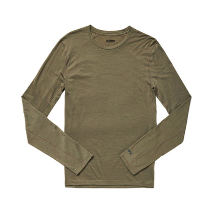 Janji Mens Repeat Merino Ls Tops in Green Color