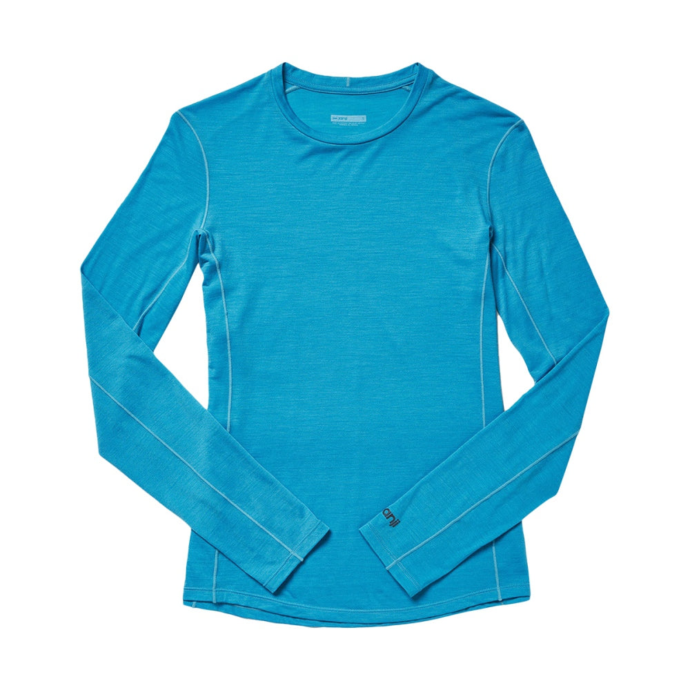 Janji Womens Repeat Merino Ls Tops in Blue Color