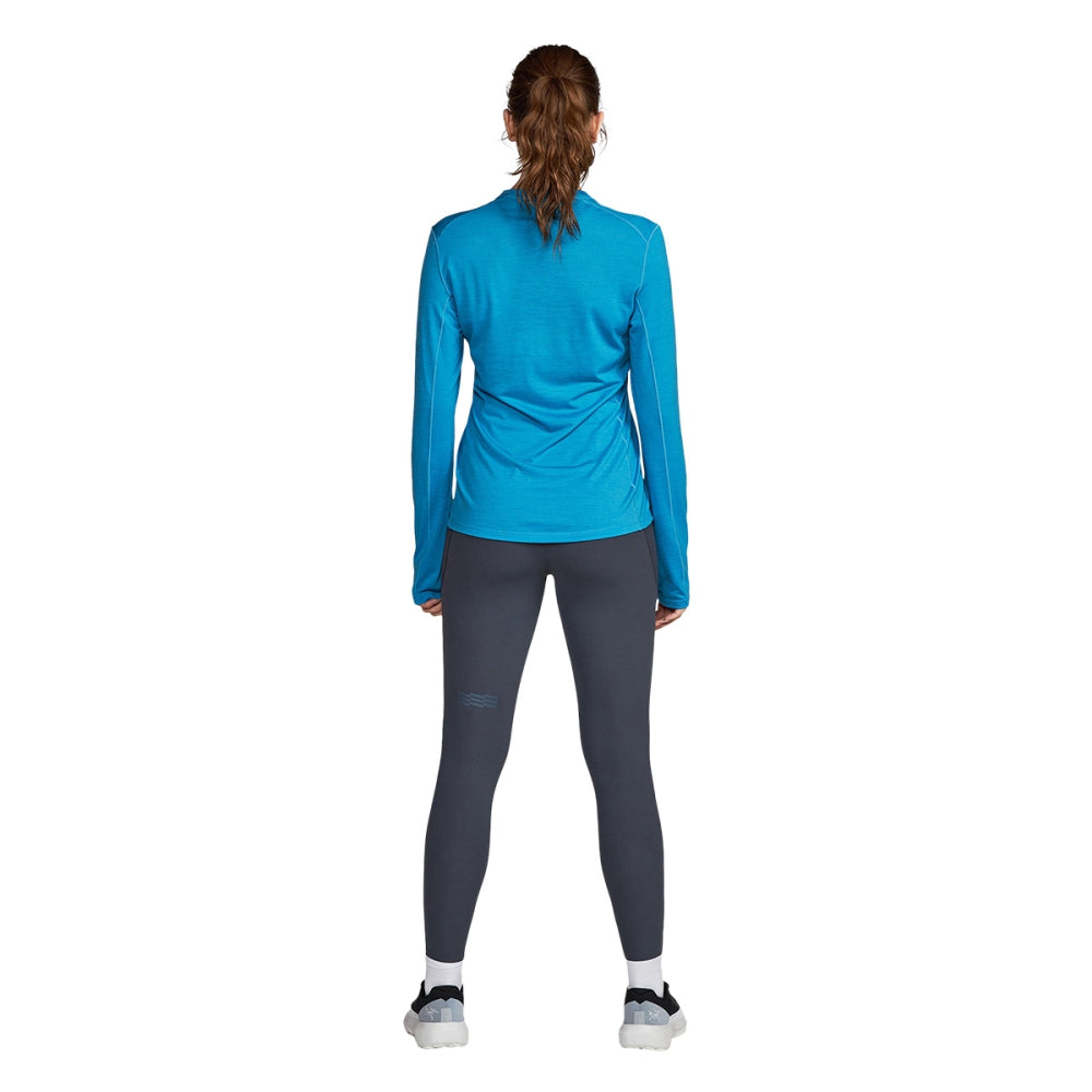Janji Womens Repeat Merino Ls Tops in Blue Color