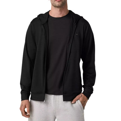 Vuori Mens Ponto Fz Hoodie Running Jackets in Black Color