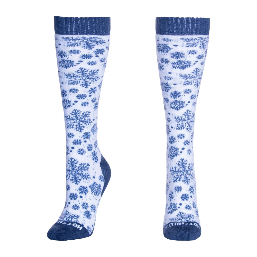Hot Chillys Unisex Snowfall Mid Volume Sock in Blue Color