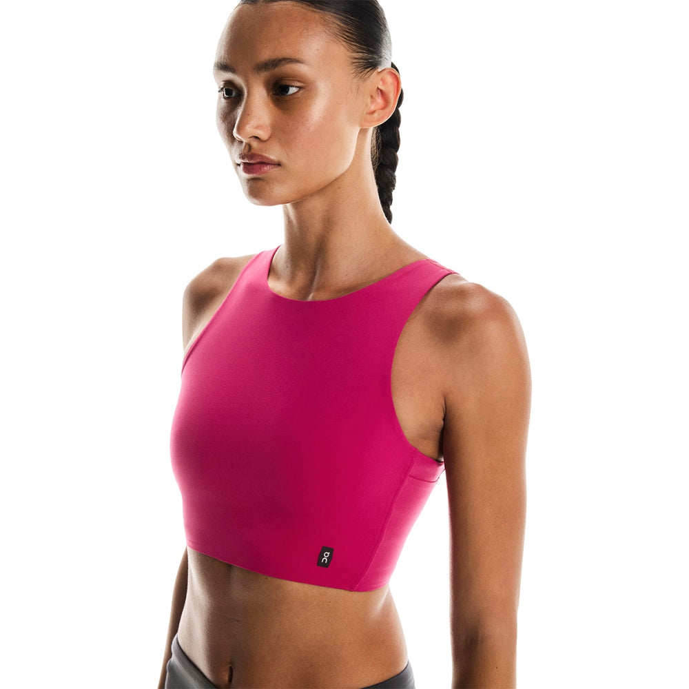 On Womens Core 2In1 Crop Sports Bras in Red Color