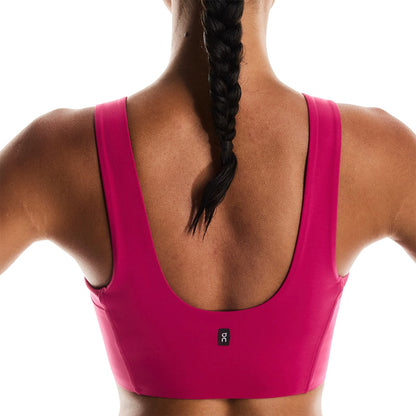 On Womens Core 2In1 Crop Sports Bras in Red Color