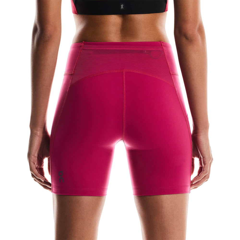 On Womens Performance Tights Sho Shorts in Red Color