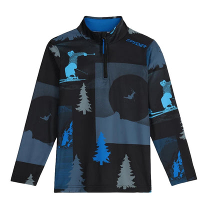 Spyder Kids Jacobs 1/2 Zip Pullover in Black Color