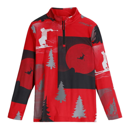 Spyder Kids Jacobs 1/2 Zip Pullover in Red Color