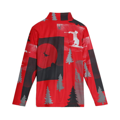 Spyder Kids Jacobs 1/2 Zip Pullover in Red Color