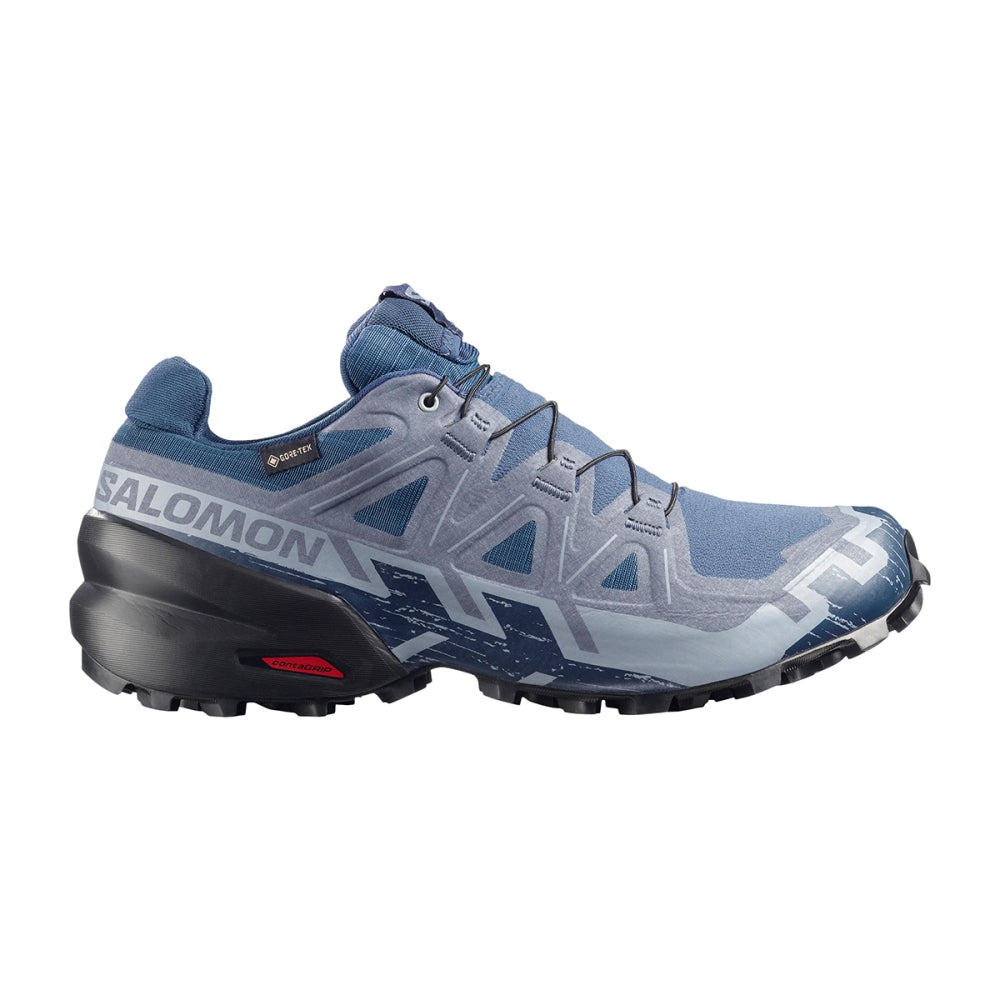 Salomon Mens Speedcross 6 GORE-Tex Trail Running Shoes in Blue Color