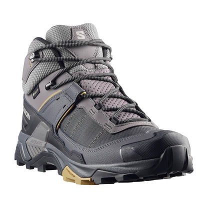 Salomon Mens X Ultra 5 Mid GORE-Tex Boots in Grey Color