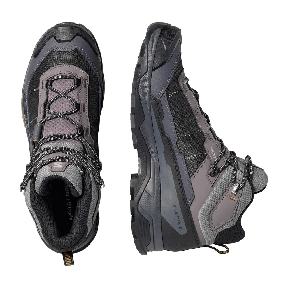 Salomon Mens X Ultra 5 Mid GORE-Tex Boots in Grey Color