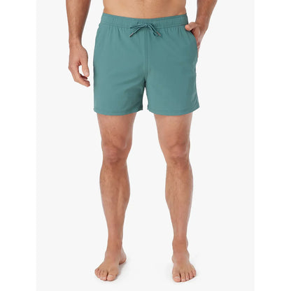 Fair Harbor Clothing Pbc Mens The Bungalo 5 Inch Swimsuits in Green Color