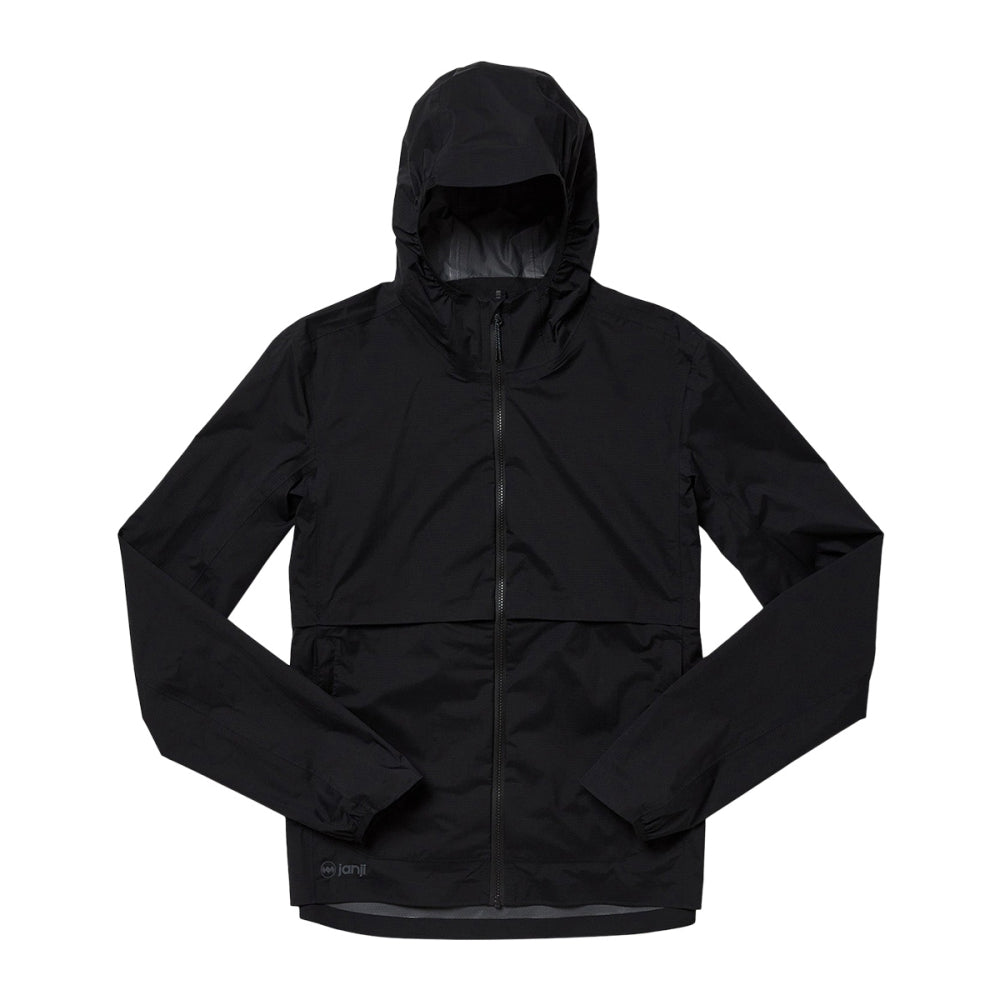 Janji Mens Rainrunner Pack Jacket Running Jackets in Black Color
