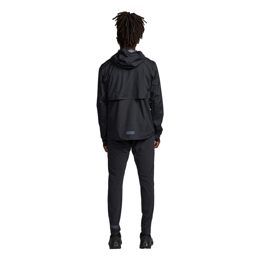 Janji Mens Rainrunner Pack Jacket Running Jackets in Black Color