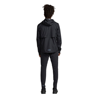 Janji Mens Rainrunner Pack Jacket Running Jackets in Black Color