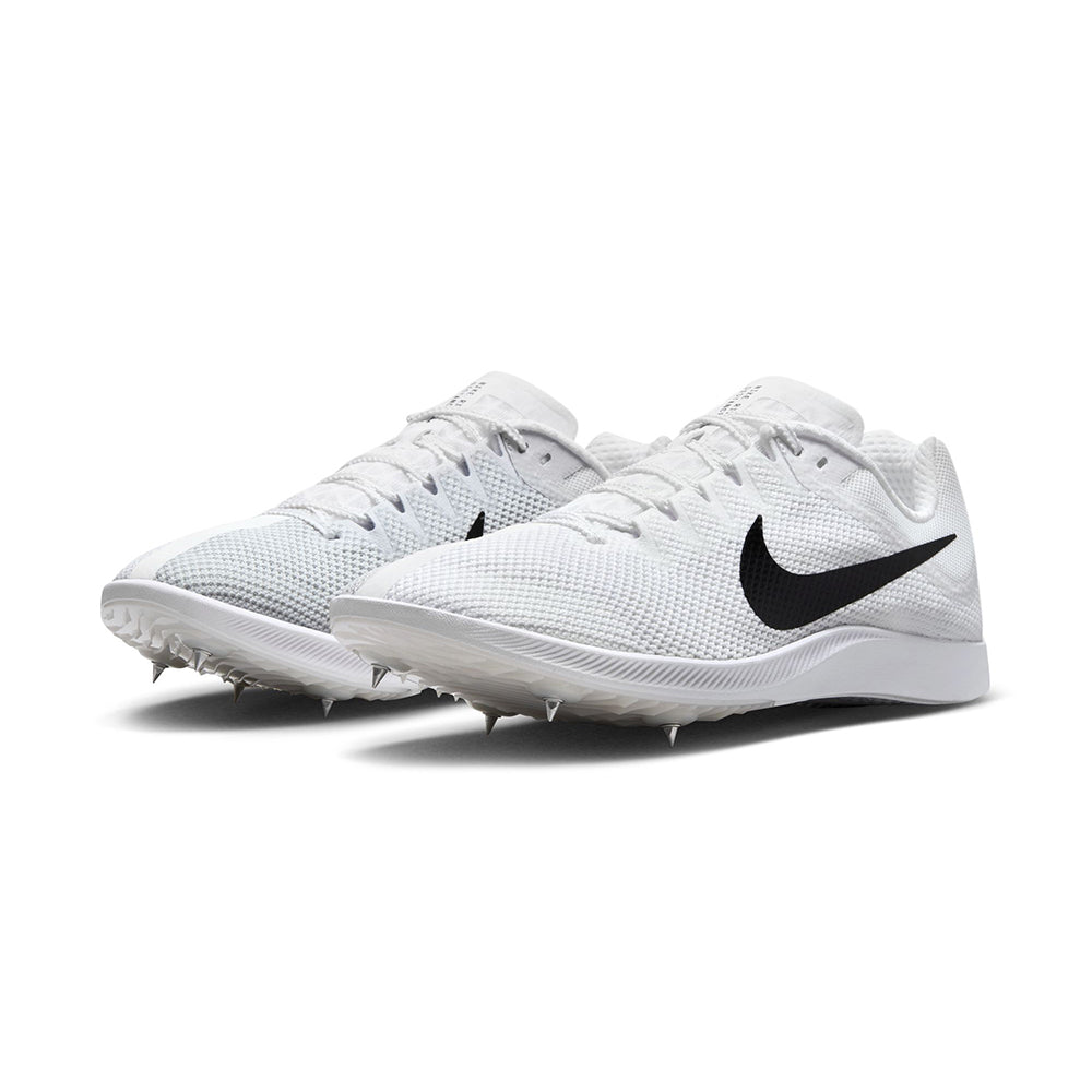 Nike Mens Zoom Rival Distance Track Spikes in White Color