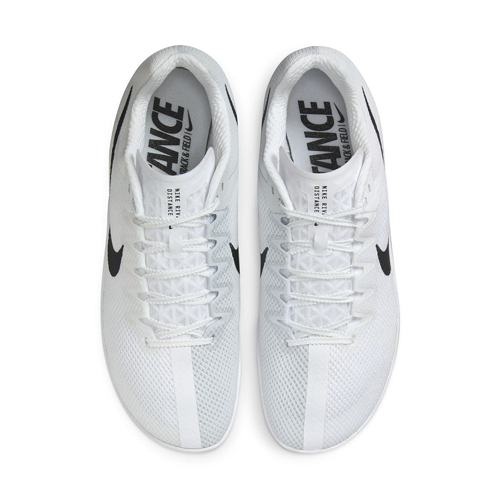 Nike Mens Zoom Rival Distance Track Spikes in White Color