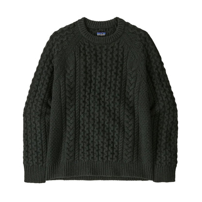 Patagonia Mens Recycled Wool-Blend Cabl Midlayer in Green Color