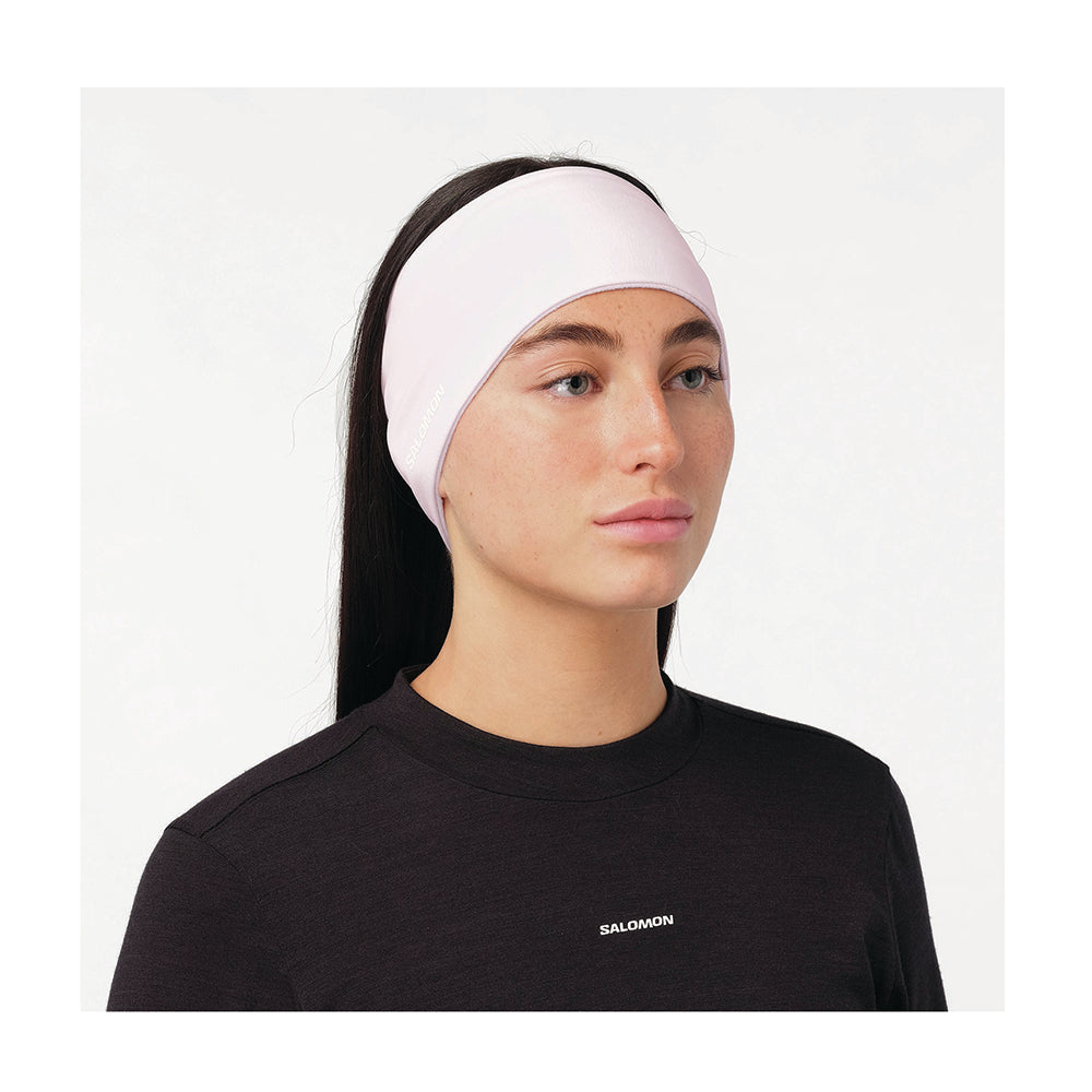 Salomon Mens Run Tech Headband U Headbands in Pink Color