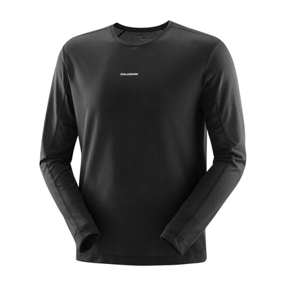 Salomon Mens Shkout Core Ls Tee M Tops in Black Color