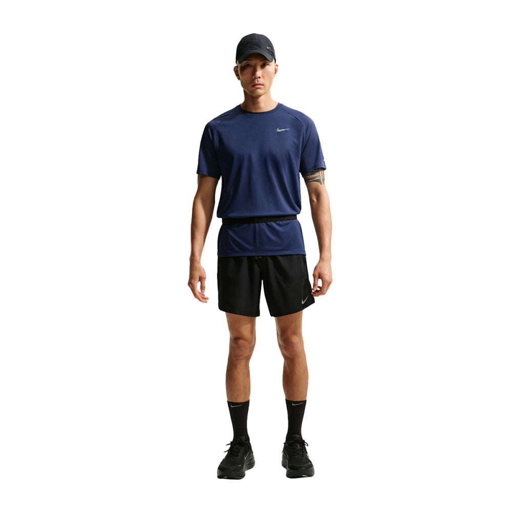 Nike Mens Stride Df Adv short sleeve Tops in Blue Color