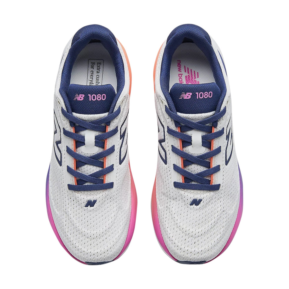 New Balance Womens 1080V15 Running Shoes in White Color