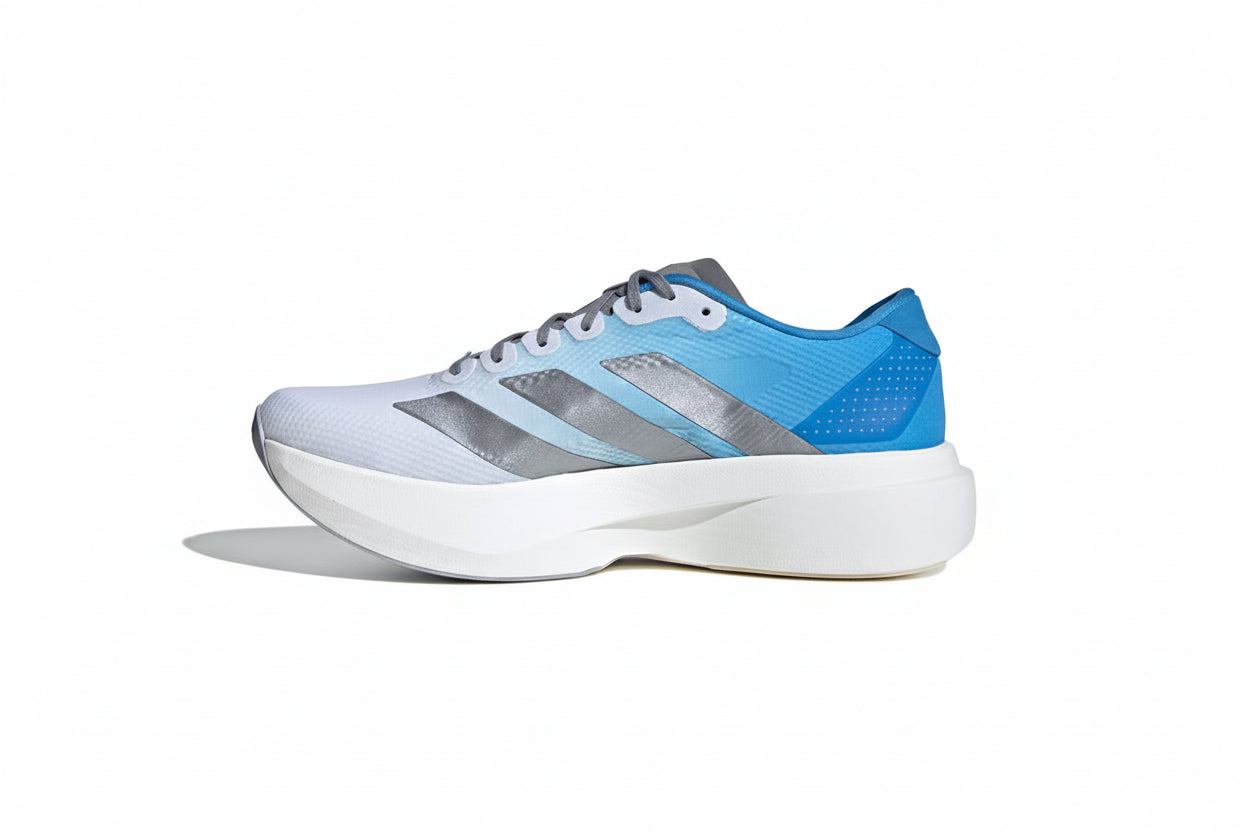 Adidas Mens Adizero Evo SL Wvn Running Shoes in White Color