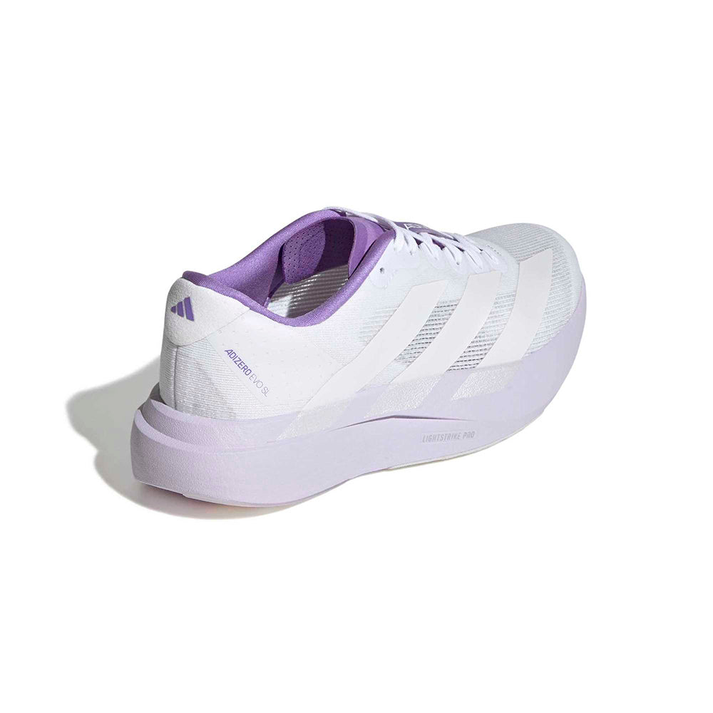Adidas Womens Adizero Evo SL Running Shoes in White Color