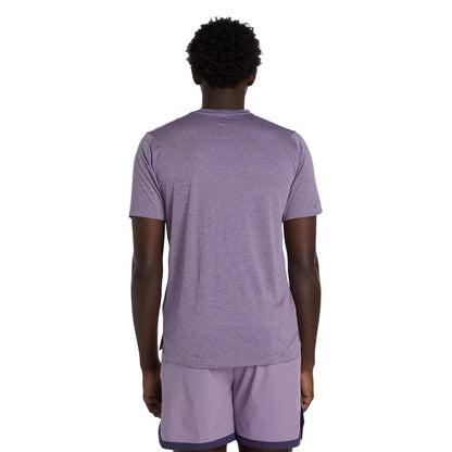 New Balance Mens Athletics Tshirt Tops in Purple Color