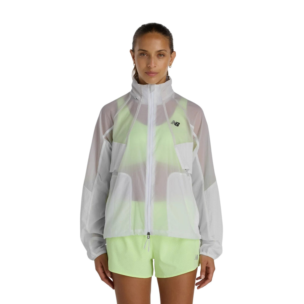New Balance Womens Rc Jacket Running Jackets in Grey Color