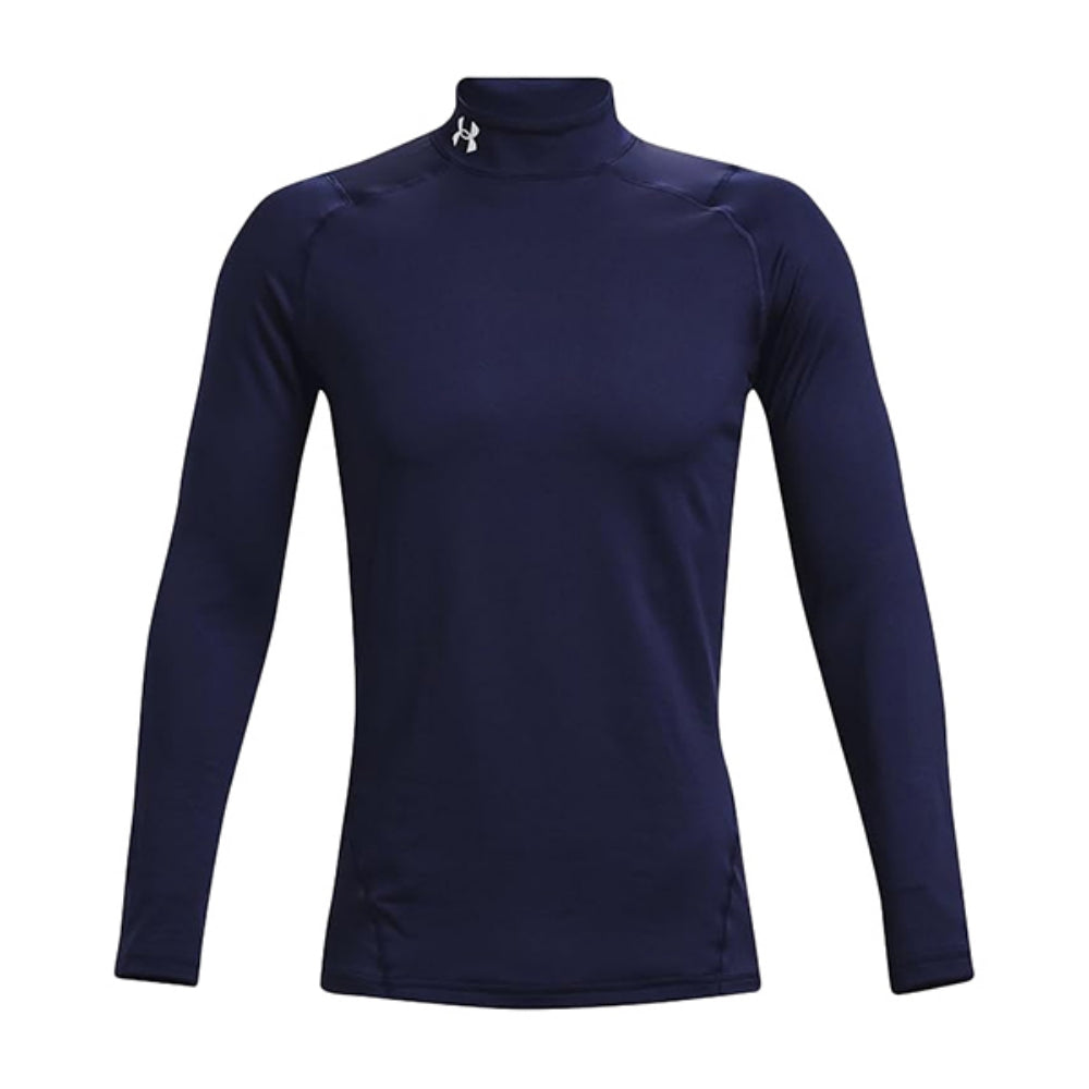 Under Armour Mens Cg Armour Fitted Mock Tops in Blue Color