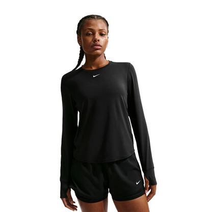Nike Womens One Classic Df Ls Top in Black Color