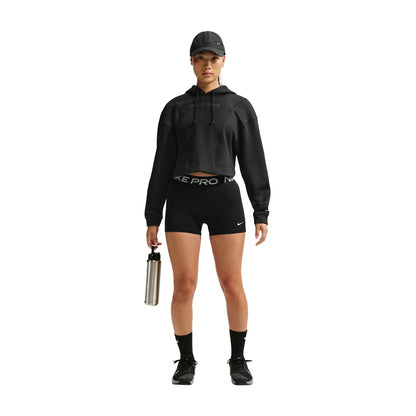 Nike Womens Nike Pro Mr 3In Biker Sh Shorts in Black Color