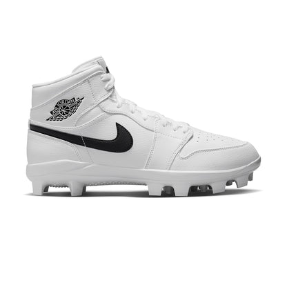 Jordan Mens Air Jordan 1 High Cleat Baseball Cleats in White Color