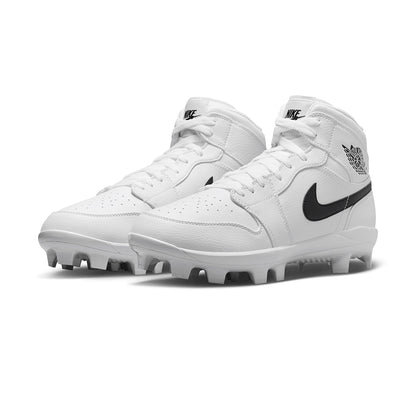 Jordan Mens Air Jordan 1 High Cleat Baseball Cleats in White Color