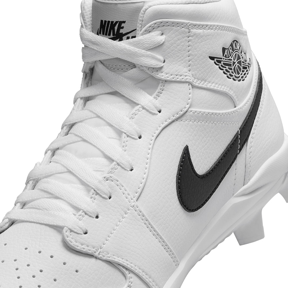Jordan Mens Air Jordan 1 High Cleat Baseball Cleats in White Color
