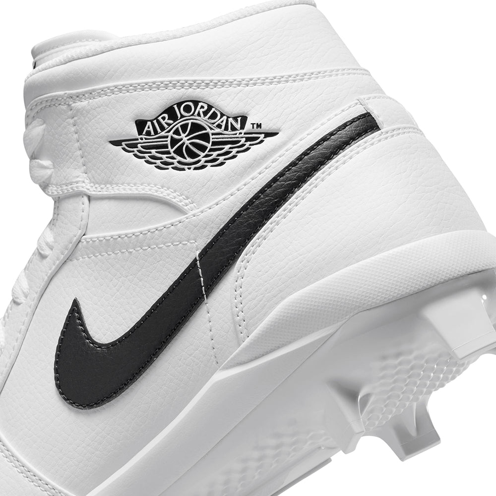 Jordan Mens Air Jordan 1 High Cleat Baseball Cleats in White Color
