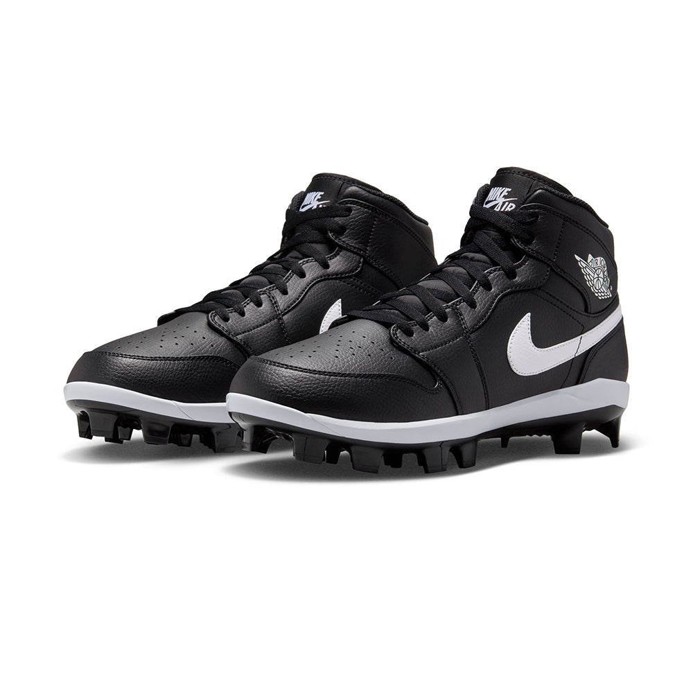 Jordan Mens Air Jordan 1 High Cleat Baseball Cleats in Black Color