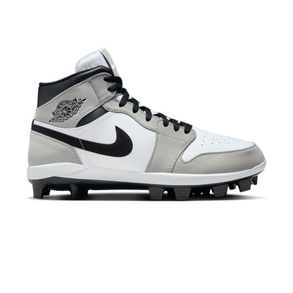 Jordan Mens Air Jordan 1 High Cleat Baseball Cleats in Grey Color