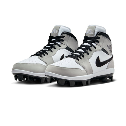 Jordan Mens Air Jordan 1 High Cleat Baseball Cleats in Grey Color