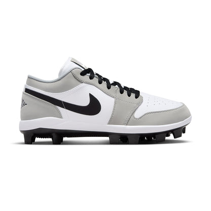 Jordan Mens Air Jordan 1 Low Cleat Baseball Cleats in Grey Color